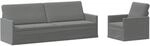 Sofa-set 2 Pcs Dunkelgrau Samt (v) Vidaxl