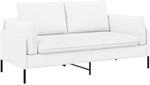 2-sitzer Sofa Wei&szlig; 188 X 81 X 89 Cm Stoff Vidaxl