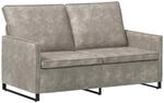 2-sitzer Sofa Hellgrau 150 X 81 X 82 Cm Kunstwildleder Vidaxl