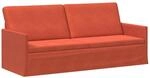3-sitzer Sofa Rot-orange 190 X 81 X 82 Cm Cordstoff Vidaxl