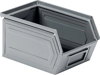 Stahlbeh&auml;lter Mm B=140 T=230 H=130 Gr.2 Grau Ral7000