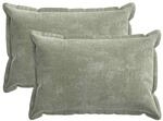 Kissenbezug 2 Stk. Houten Gr&uuml;n 50 X 70 Cm Chenille-stoff Vidaxl