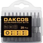 Torx Bitsatz T10 25mm S2 Stahl 1/4 Zoll 20 St&uuml;ck F&uuml;r Akkuschrauber