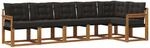 Vidaxl Outdoor Sofa Set 6 Pcs Natural And Black