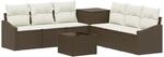 Sofa Set 8 Stk. Braun Und Creme Wei&szlig; 55 X 55 X 37 Cm Vidaxl