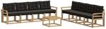 Outdoor-sofagarnitur 9 Stk. Wei&szlig; Und Schwarz Vidaxl