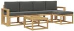 Outdoor-sofagarnitur 6 Stk. Wei&szlig; Und Anthrazit Vidaxl