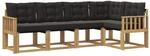 Outdoor-sofagarnitur 5 Stk. Wei&szlig; Und Schwarz Vidaxl