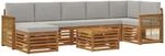 Outdoor-sofagarnitur 8 Stk. Natur Und Hellgrau Vidaxl