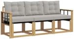 Outdoor-sofagarnitur 3 Stk. Wei&szlig; Und Hellgrau Vidaxl