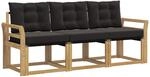 Vidaxl Outdoor Sofa Set 3 Pcs White And Black