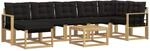 Vidaxl Outdoor Sofa Set 8 Pcs White And Black