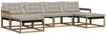 Vidaxl Outdoor Sofa Set 6 Pcs Natural And Light Grey