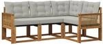 Vidaxl Outdoor Sofa Set 4 Pcs Natural And Light Grey