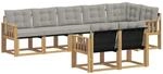 Outdoor-sofagarnitur 8 Stk. Wei&szlig; Und Hellgrau Vidaxl