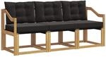 Vidaxl Outdoor Sofa Set 3 Pcs White And Black