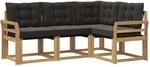 Vidaxl Outdoor Sofa Set 4 Pcs White And Black