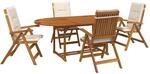 5-teiliges Garten-esszimmer-set Natur Massivholz Akazie Vidaxl