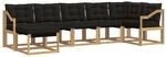 Vidaxl Outdoor Sofa Set 7 Pcs White And Black