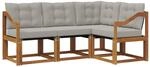 Vidaxl Outdoor Sofa Set 4 Pcs Natural And Light Grey