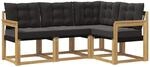 Vidaxl Outdoor Sofa Set 4 Pcs White And Black