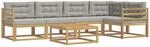 Outdoor-sofagarnitur 6 Stk. Wei&szlig; Und Hellgrau Polyester Vidaxl