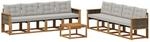 Outdoor-sofagarnitur 9 Stk. Natur Und Hellgrau Vidaxl