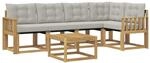 Outdoor-sofagarnitur 6 Stk. Wei&szlig; Und Hellgrau Vidaxl
