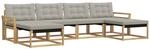 Outdoor-sofagarnitur 6 Stk. Wei&szlig; Und Hellgrau Vidaxl