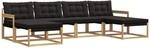 Outdoor-sofagarnitur 6 Stk. Wei&szlig; Und Schwarz Vidaxl