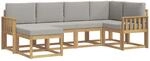 Outdoor-sofagarnitur 6 Stk. Wei&szlig; Und Hellgrau Vidaxl