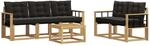 Vidaxl Outdoor Sofa Set 6 Pcs White And Black