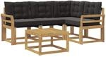 Vidaxl Outdoor Sofa Set 5 Pcs White And Black