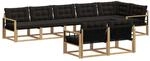 Outdoor-sofagarnitur 8 Stk. Wei&szlig; Und Schwarz Vidaxl