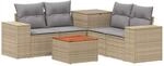 Sofa Set 6 Stk. Beige Und Hellgrau 55 X 55 X 37 Cm Vidaxl