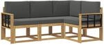 Outdoor-sofagarnitur 4 Stk. Wei&szlig; Und Anthrazit Vidaxl