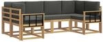 Outdoor-sofagarnitur 6 Stk. Wei&szlig; Und Anthrazit Vidaxl