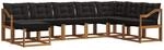 Vidaxl Outdoor Sofa Set 8 Pcs Natural And Black