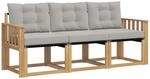 Outdoor-sofagarnitur 3 Stk. Wei&szlig; Und Hellgrau Vidaxl