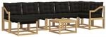 Vidaxl Outdoor Sofa Set 8 Pcs White And Black