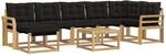Vidaxl Outdoor Sofa Set 8 Pcs White And Black