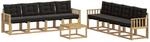 Outdoor-sofagarnitur 9 Stk. Wei&szlig; Und Schwarz Vidaxl