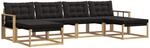 Outdoor-sofagarnitur 6 Stk. Wei&szlig; Und Schwarz Vidaxl