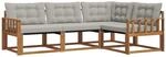 Vidaxl Outdoor Sofa Set 4 Pcs Natural And Light Grey