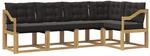 Outdoor-sofagarnitur 5 Stk. Wei&szlig; Und Schwarz Vidaxl
