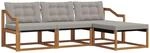 Vidaxl Outdoor Sofa Set 4 Pcs Natural And Light Grey