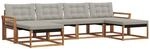 Vidaxl Outdoor Sofa Set 6 Pcs Natural And Light Grey