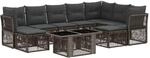 Gartensofa-set 10 Stk. Grau Poly-rattan Vidaxl