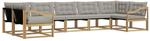 Outdoor-sofagarnitur 7 Stk. Wei&szlig; Und Hellgrau Vidaxl