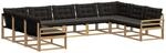 Outdoor-sofagarnitur 9 Stk. Wei&szlig; Und Schwarz Vidaxl